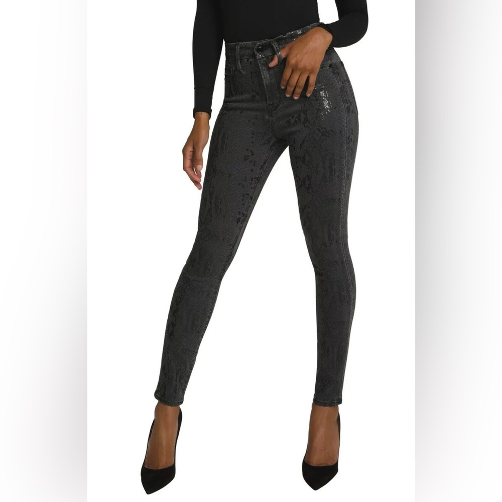 Good American Snake Foil Skinny Jean Good Waist